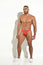 CLASSIC THONG – MEN’S BRAZILIAN STRING THONG IN RED MICROFIBER – BY BLOKES